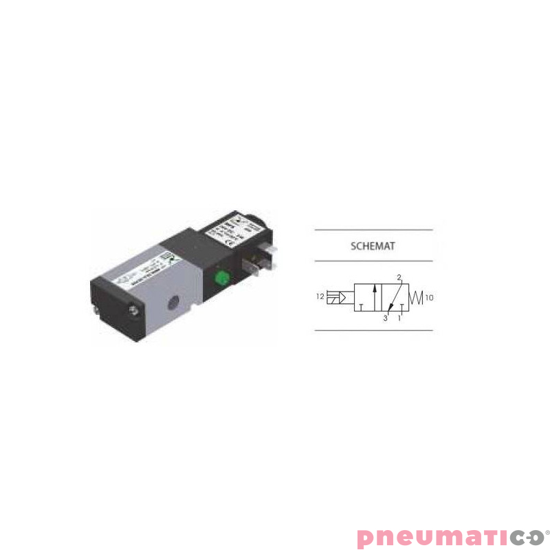 Zawór elektropneumatyczny 3/2 NC PNEUMAX 1/4 8884.32.C.39.F56 AC_24V Zawór elektropneumatyczny 3/2 NC PNEUMAX 1/4 8884.32.C.39.F56 AC_24V