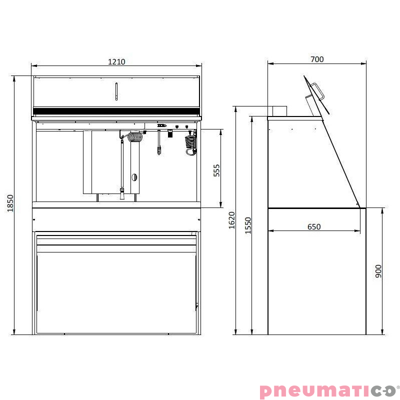 Przemysłowa myjnia do pistoletów lakierniczych M-1200-2 B-TEC