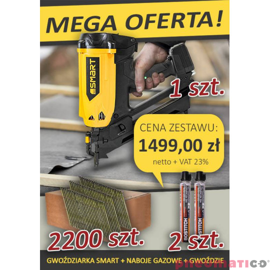 Gwoździarka gazowa SMART GFN3490CH Gwoździarka gazowa SMART GFN3490CH