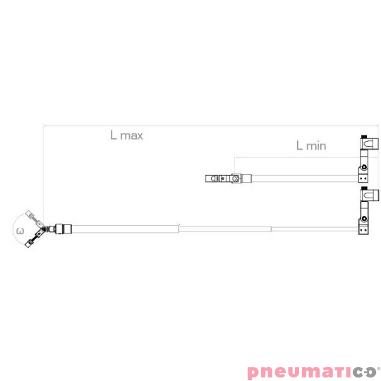 Ramię reakcyjne teleskopowe BNP BRT15 1500