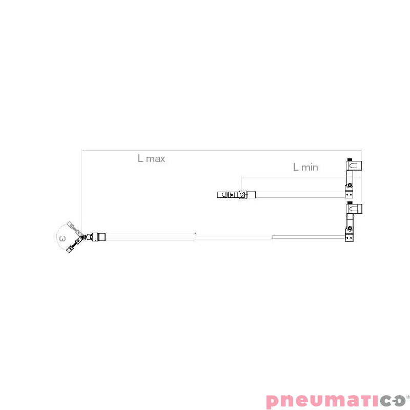 Ramię reakcyjne teleskopowe BNP BRT40 2000