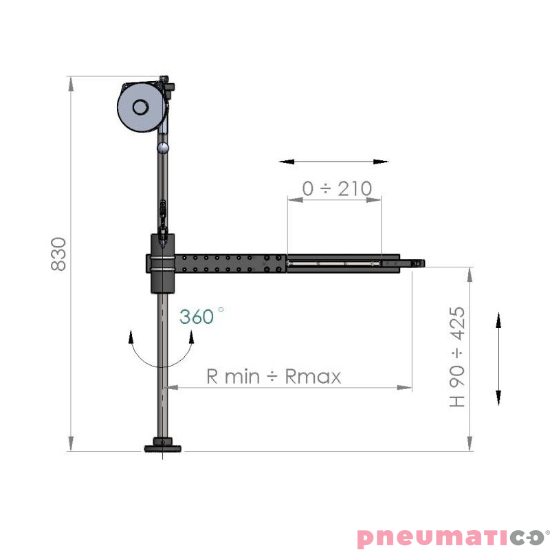 Ramię reakcyjne PNEUMATICO AM 15 Ramię reakcyjne PNEUMATICO AM 15