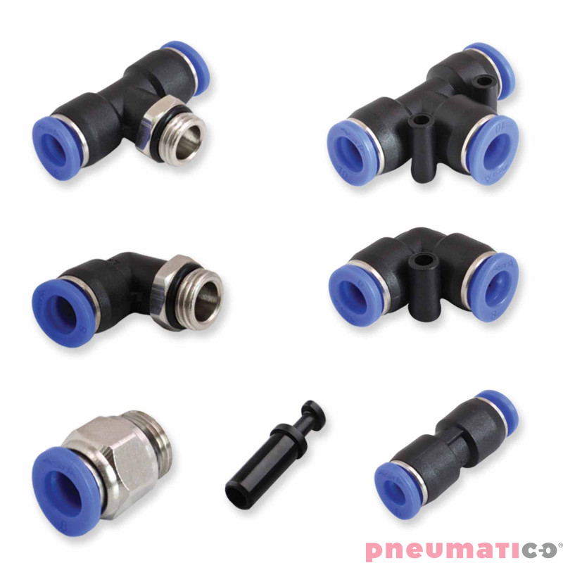 Zestaw złączek wtykowych do sprężonego powietrza A-F180T