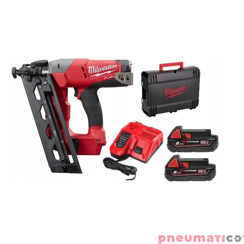 Sztyfciarka MILWAUKEE M18 CN16GA-202X z walizką, ładowarką i 2x akumulator