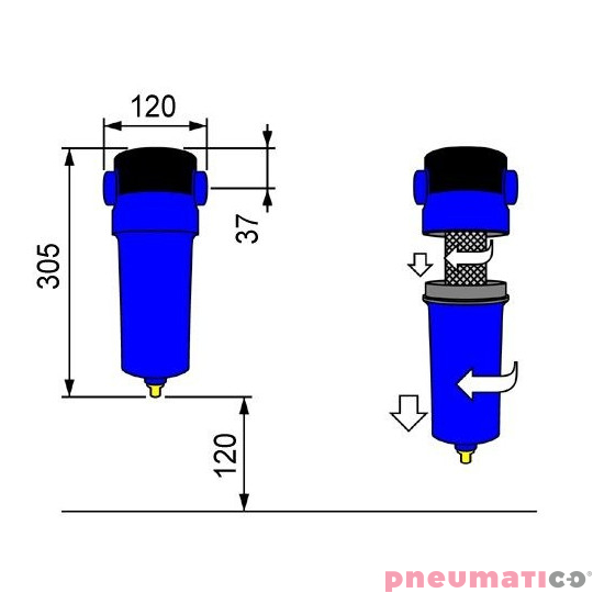 Filtr powietrza OMI F0034QF 1