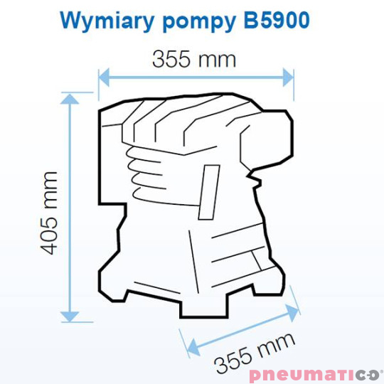 Kompresor tłokowy PRO ABAC B5900B 500 FT5,5 4116019812