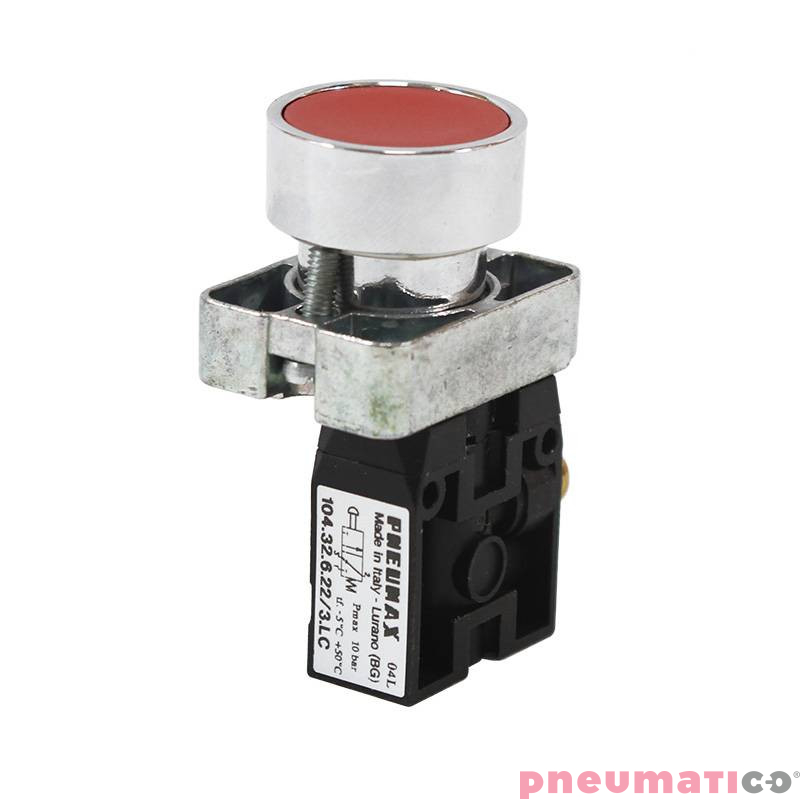 Zawór ręczny przycisk - sprężyna 3/2 NC PNEUMAX Zawór ręczny przycisk - sprężyna 3/2 NC PNEUMAX