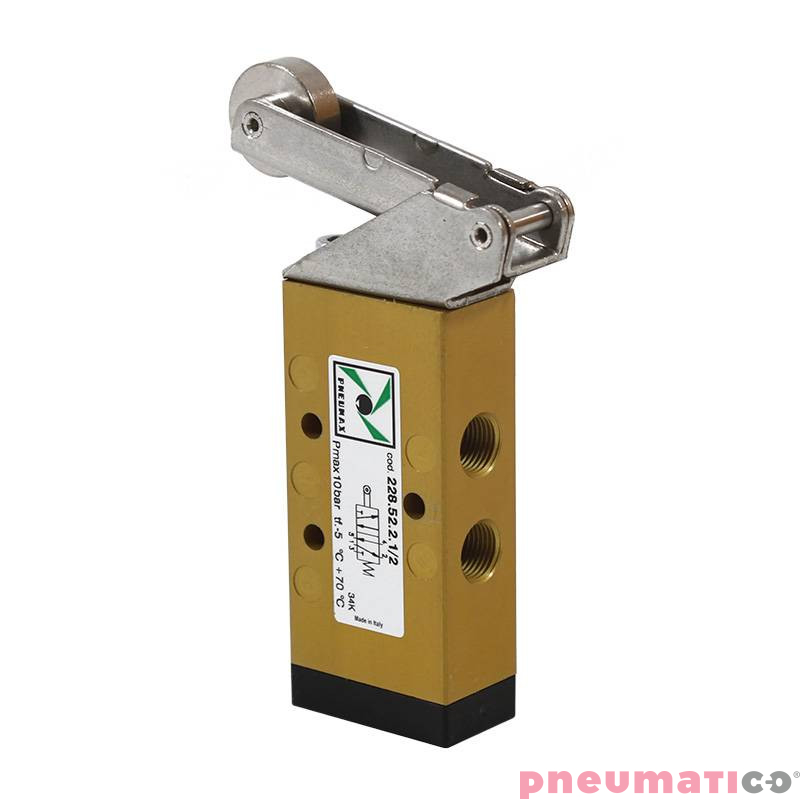 Zaw&oacute;r rolka Pneumax 1/8" 5/2 ROLKA METALOWA - SPRĘŻYNA