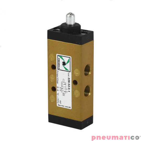 Zaw&oacute;r ręczny - popychacz sprężyna 5/2 PNEUMAX