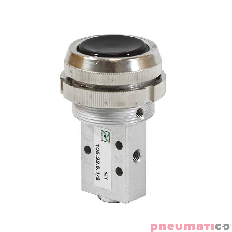 Zaw&oacute;r ręczny z przyciskiem &empty;30 mm i sprężyną 3/2 PNEUMAX M5