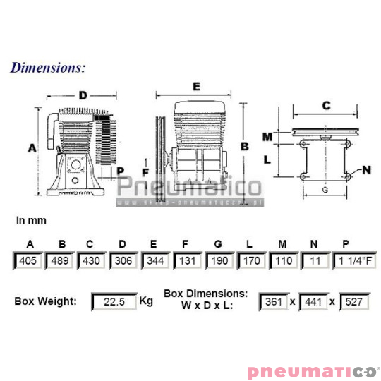 Pompa tłokowa - Agregat sprężarkowy ABAC 5900 B B5900 Pompa tłokowa - Agregat sprężarkowy ABAC 5900 B B5900