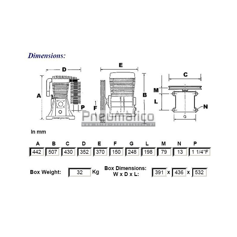 Pompa tłokowa - Agregat sprężarkowy ABAC 6000 B B6000 Pompa tłokowa - Agregat sprężarkowy ABAC 6000 B B6000
