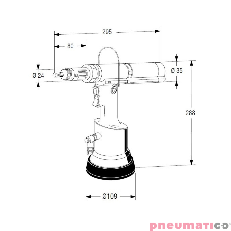 Nitownica do nitonakrętek FAR KJ60 Nitownica do nitonakrętek FAR KJ60
