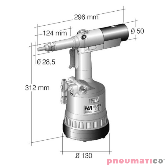 Nitownica do nitonakrętek FAR KJ45S Nitownica do nitonakrętek FAR KJ45S