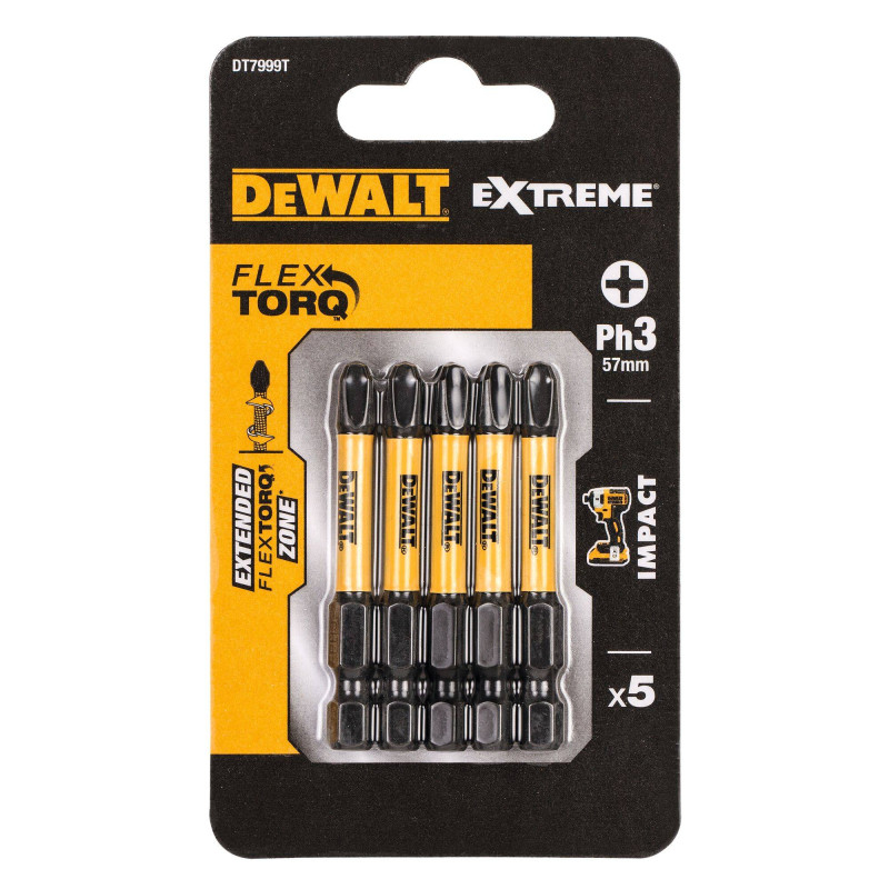 BIT udarowy Ph3 x 50mm 5szt DEWALT TORSION DT7999T
