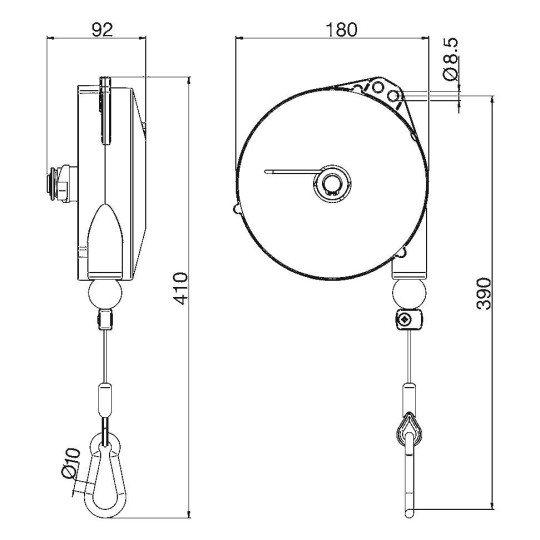 Balanser linkowy TECNA 9350IL 10-14 kg 2500mm Balanser linkowy TECNA 9350IL 10-14 kg 2500mm