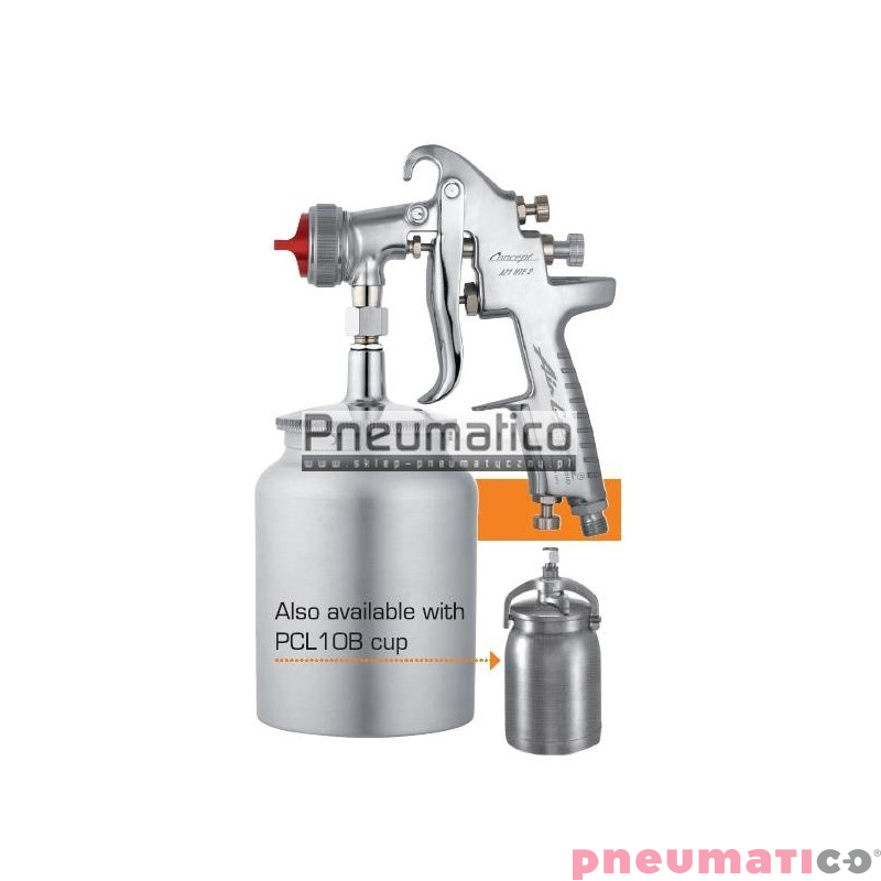 Pistolet lakierniczy IWATA Air Gunsa AZ1 HTE2S Concept dolny zbiornik