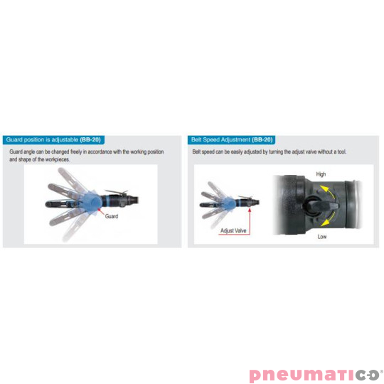 Szlifierka taśmowa Nitto Kohki BB-10A 10x330 mm