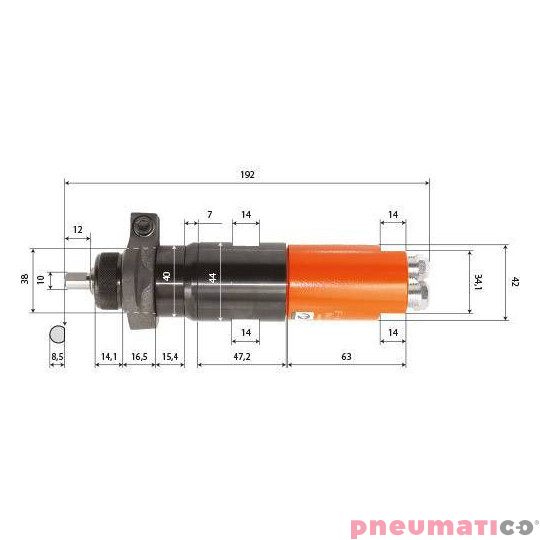 Silnik pneumatyczny dwukierunkowy FUJI F-6SM-2.5R Silnik pneumatyczny dwukierunkowy FUJI F-6SM-2.5R