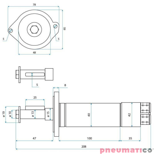 Silnik pneumatyczny o mocy 400 WAT VGL SA-AM30070 Silnik pneumatyczny o mocy 400 WAT VGL SA-AM30070
