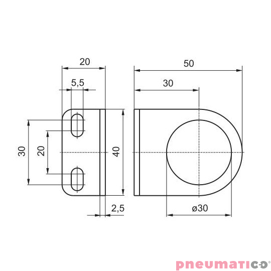 Mocowanie Pneumax 17150 Mocowanie Pneumax 17150