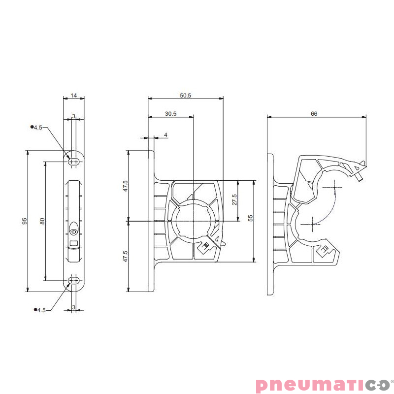 Mocowanie Pneumax T171Y Mocowanie Pneumax T171Y