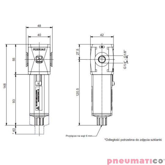 Filtr Pneumax T171BFA Filtr Pneumax T171BFA