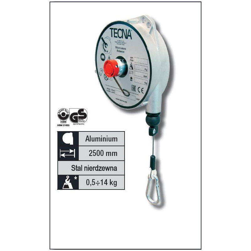 Balanser linkowy 9337 TECNA 4-6kg 2500mm