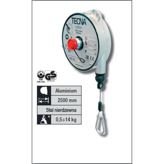 Balanser linkowy 9337 TECNA 4-6kg 2500mm