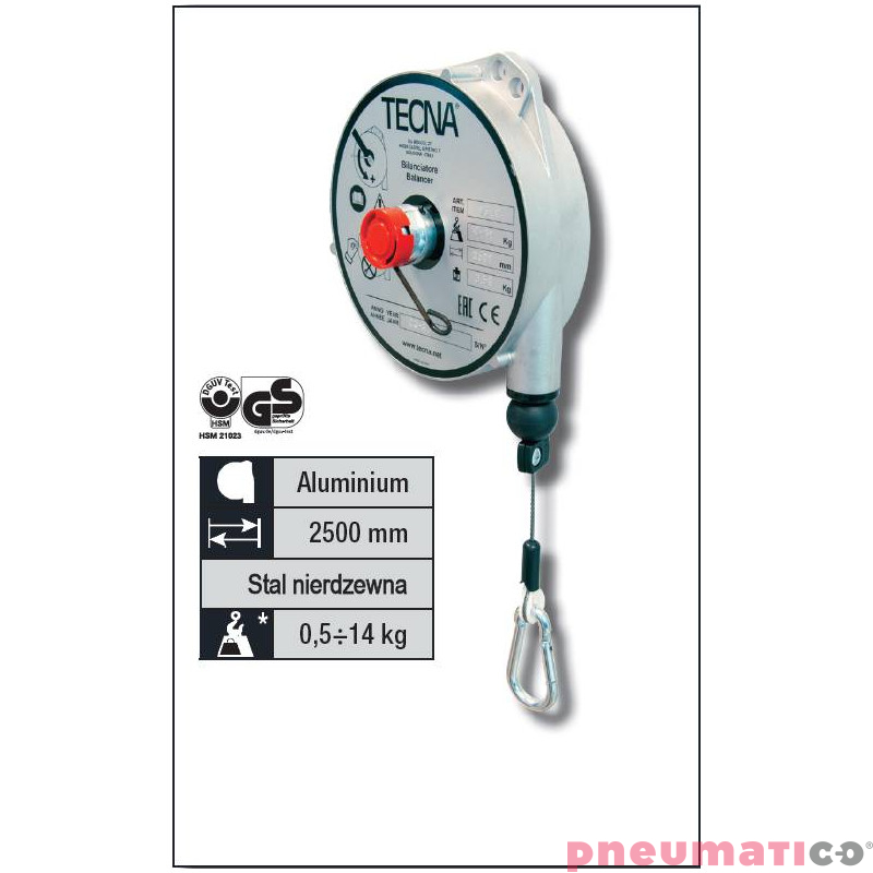 Balanser linkowy 9340 TECNA 10-14kg 2500mm Balanser linkowy 9340 TECNA 10-14kg 2500mm