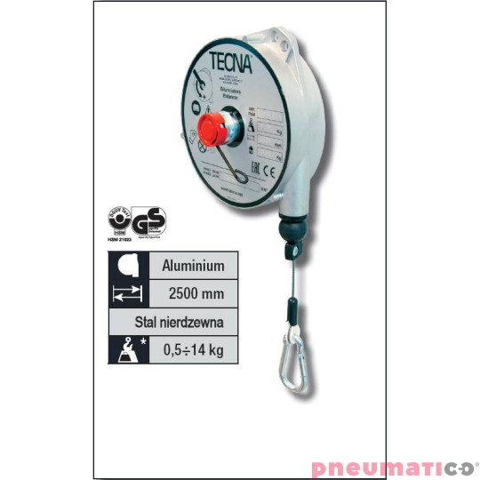 Balanser linkowy 9340 TECNA 10-14kg 2500mm Balanser linkowy 9340 TECNA 10-14kg 2500mm