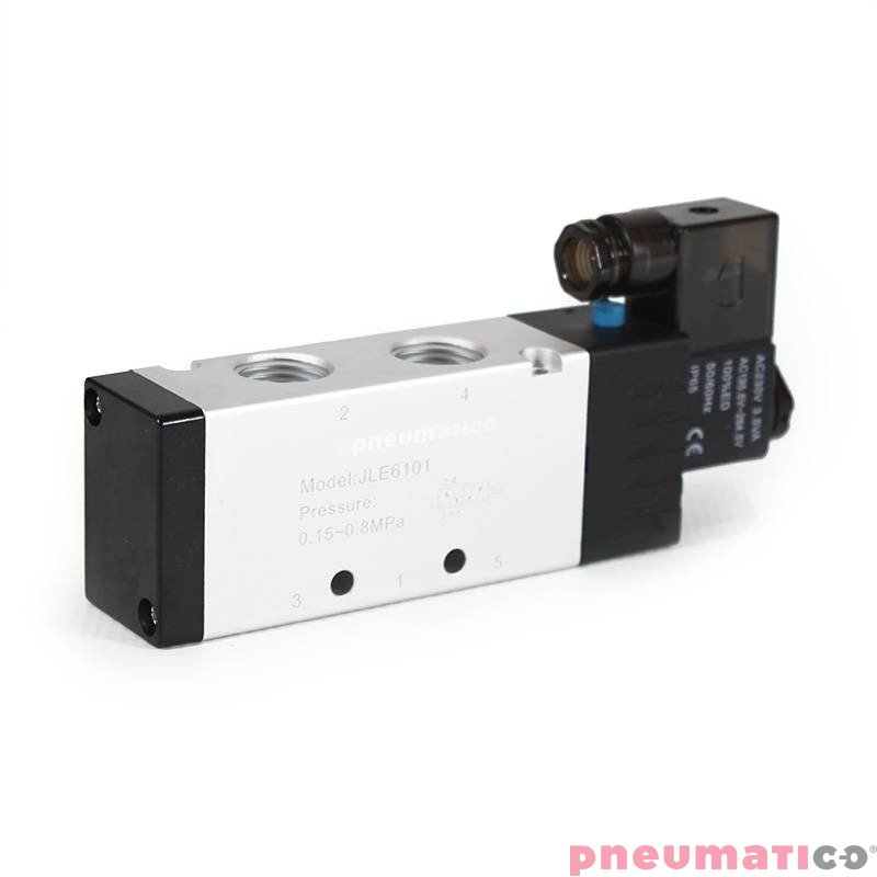 Elektrozaw&oacute;r PNEUMATICO 5/2 G1/2" 230V AC JLE6101-230VAC