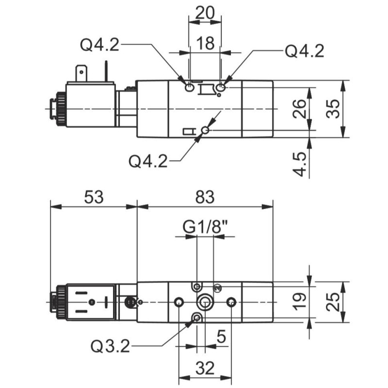 Zawór elektromagnetyczny - cewka sprężyna 3/2 PNEUMAX T488.32.0.1E.M11 24VDC Zawór elektromagnetyczny - cewka sprężyna 3/2 PNEUMAX T488.32.0.1E.M11 24VDC