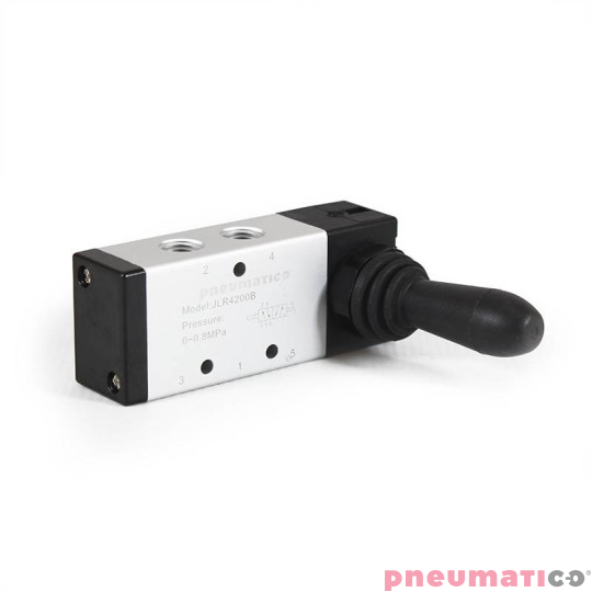 Zawór ręczny 5/2-G1/4" bistabilny PNEUMATICO JLR4200B Zawór ręczny 5/2-G1/4" bistabilny PNEUMATICO JLR4200B