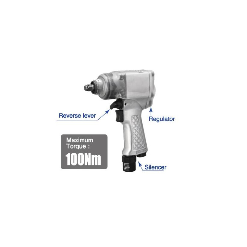 Klucz udarowy SHINANO SI-1365 3/8 90 Nm