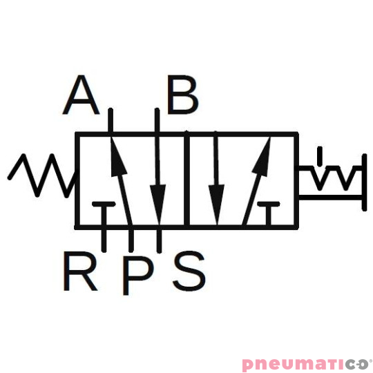 Zaw&oacute;r ręczny typu przełącznik 5/2 G1/4" PNEUMATICO JLW510SL