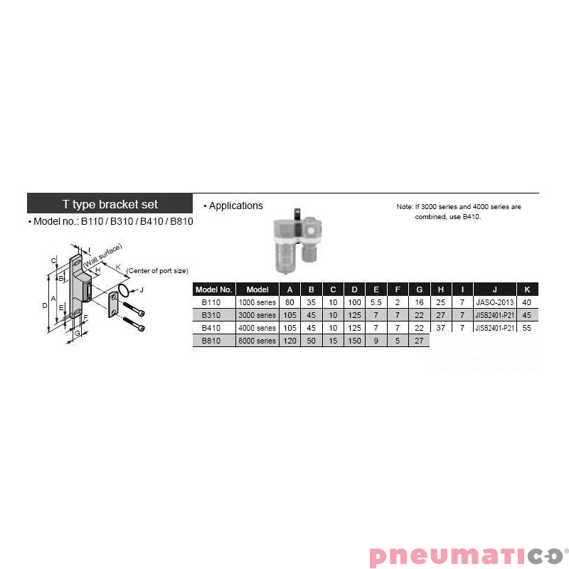 CKD Uchwyt FRL B310 3/8 CKD Uchwyt FRL B310 3/8