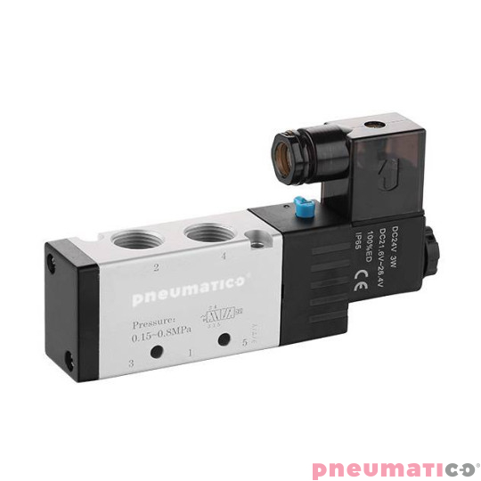 Elektrozaw&oacute;r PNEUMATICO 5/2 G1/8" 24V DC JLE2101-24VDC