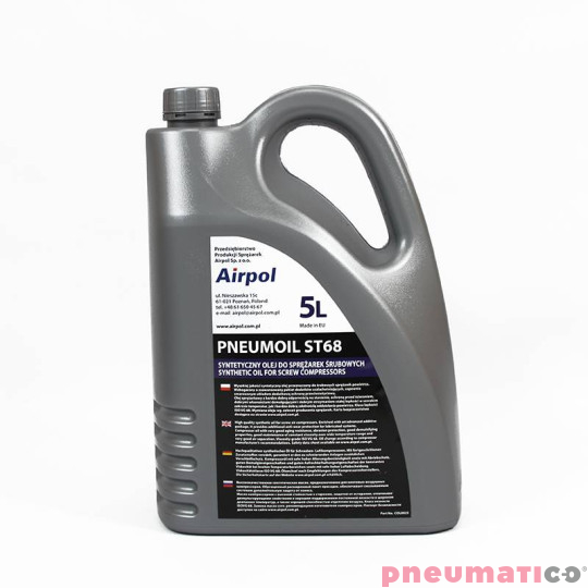 Olej syntetyczny AIRPOL Pneumoil ST68 5 litrów Olej syntetyczny AIRPOL Pneumoil ST68 5 litrów