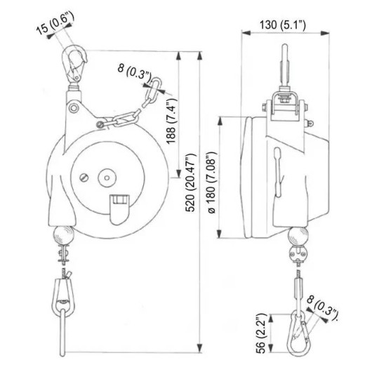 Balanser 17DF Desoutter 13-17 kg 2000mm 6158050150