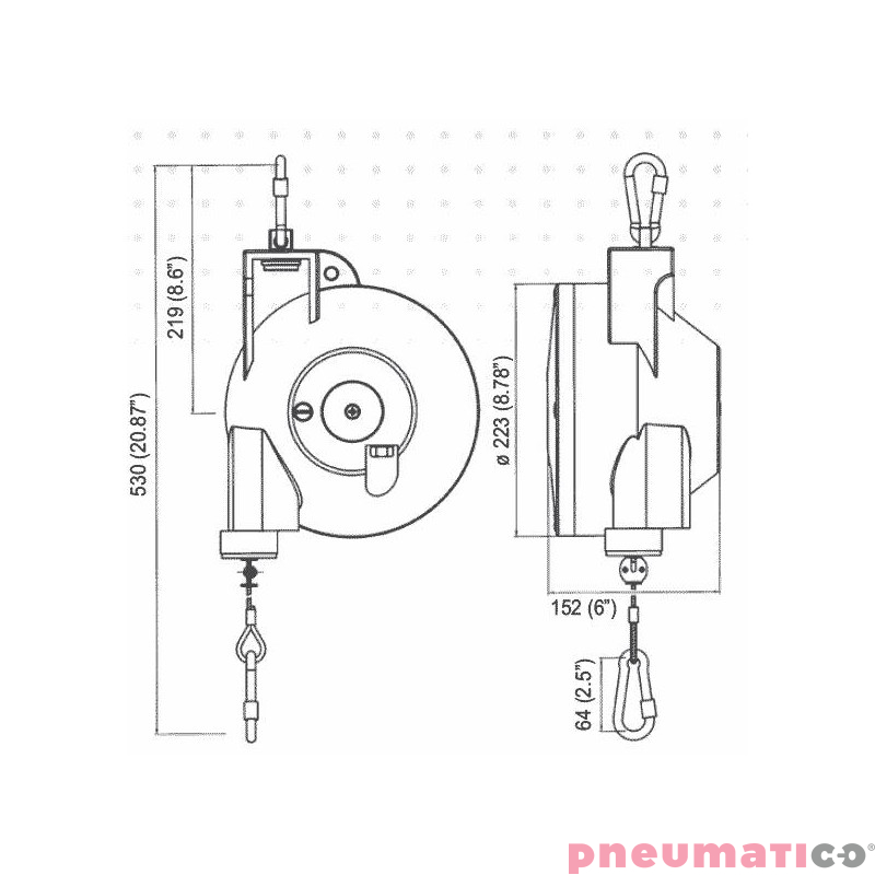 Balanser 45DF Desoutter 35-45 kg 2000mm 6158050190