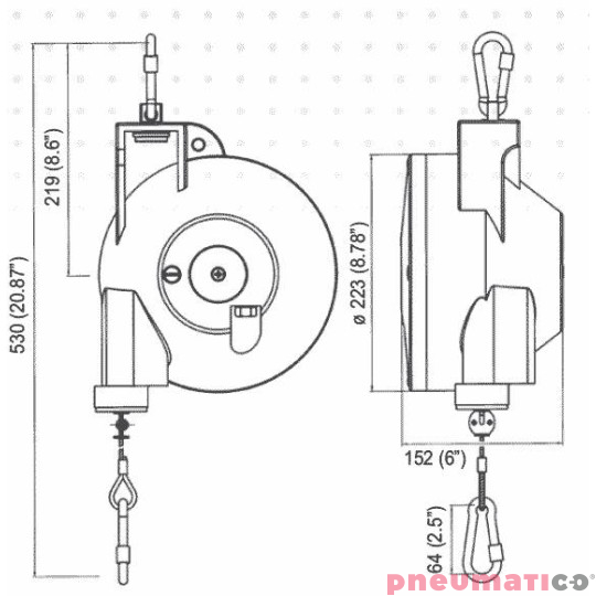 Balanser 45DF Desoutter 35-45 kg 2000mm 6158050190