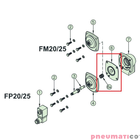 TURBO MEMBRANA DN25 NBR DLA DP20(25)/FP20(25)/FM20(25) TRM25_N02