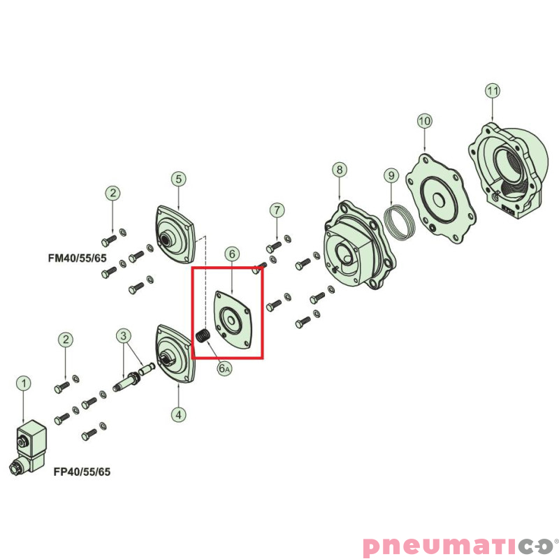 TURBO MEMBRANA DN25 NBR DLA DP20(25)/FP20(25)/FM20(25) TRM25_N02