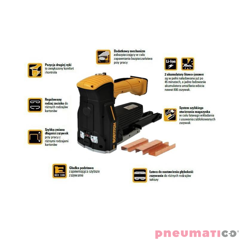 Zszywacz akumulatorowy do kartonów Stanley Bostitch DSA-3519-U Zszywacz akumulatorowy do kartonów Stanley Bostitch DSA-3519-U