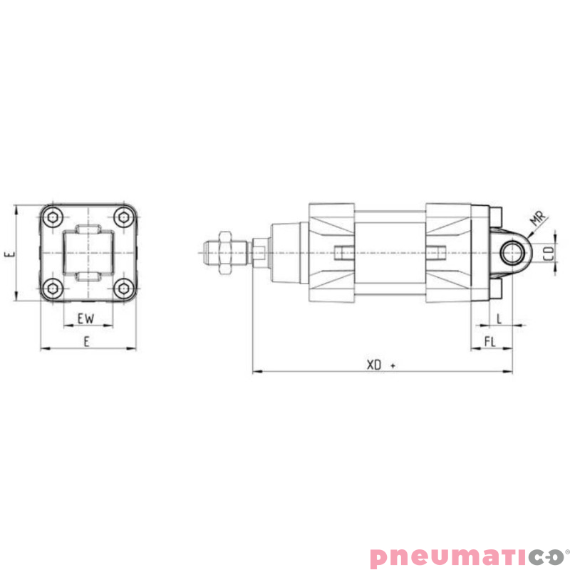 KOŁNIERZ CZOPOWY TYLNY MODEL L O63 CAMOZZI L-41-63