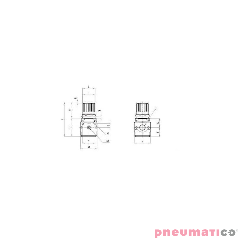REDUKTOR SERII M G1/8 ZAKRES REGULACJI 0,5-10 BAR Z ODPOWIETRZENIEM CAMOZZI M008-R00 REDUKTOR SERII M G1/8 ZAKRES REGULACJI 0,5-10 BAR Z ODPOWIETRZENIEM CAMOZZI M008-R00