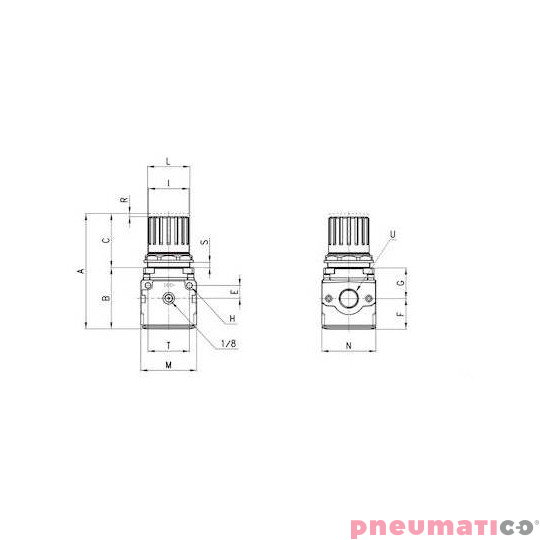 REDUKTOR SERII M G1/8 ZAKRES REGULACJI 0,5-10 BAR Z ODPOWIETRZENIEM CAMOZZI M008-R00 REDUKTOR SERII M G1/8 ZAKRES REGULACJI 0,5-10 BAR Z ODPOWIETRZENIEM CAMOZZI M008-R00