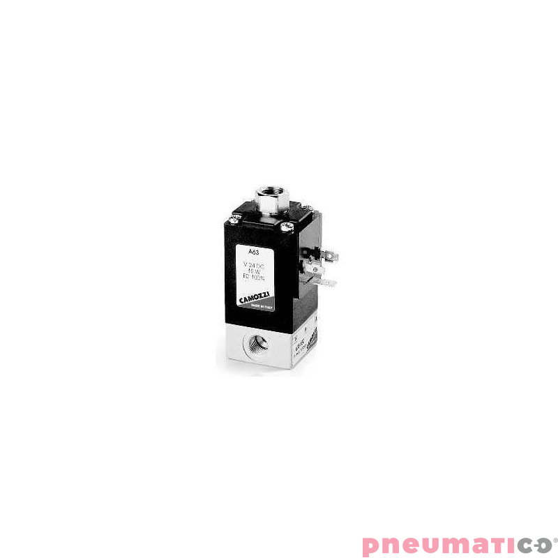 ELEKTROZAW&Oacute;R 3/2 NC MONOSTABILNY GNIAZDA G1/8" - 24V DC CAMOZZI 638-150-A63