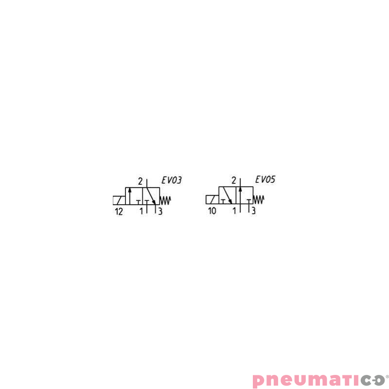 ELEKTROZAW&Oacute;R 3/2 NC MONOSTABILNY GNIAZDA G1/8" - 24V DC CAMOZZI 638-150-A63